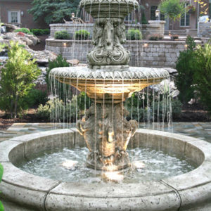 Cavalli Fountain with Fiore Pond, Gray