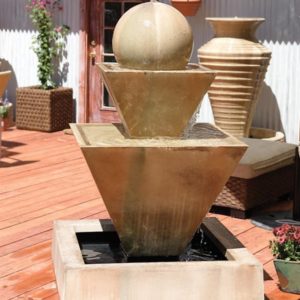 Double Oblique Fountain with Ball