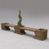 Contemporary Planter Bench, Long